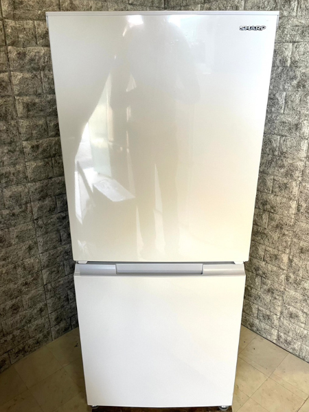 SHARP シャープ SJ-15E9-W 2021年製 152L つけかえどっちもドア 2ドア 冷凍