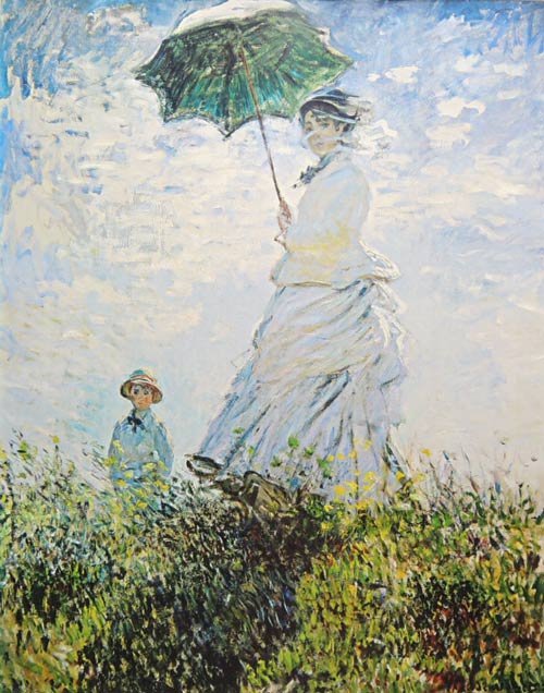 クロード・モネ 絵画 日傘をさす女 アートポスター 送料無料 【複製