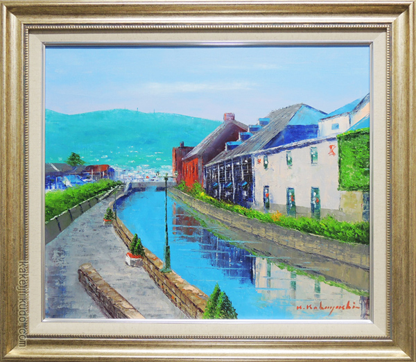 絵画 油絵 小樽運河 （小林幸三） 送料無料 【肉筆】【油絵】【日本の