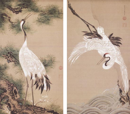 日本画 掛け軸 鶴 桂堂画 鶴 日本画 掛け軸 日本画 掛け軸 鶴 桂堂画