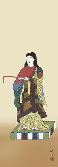 聖徳太子 田村竹世（三美会）尺三！ 神事掛け - 掛け軸（掛軸）販売