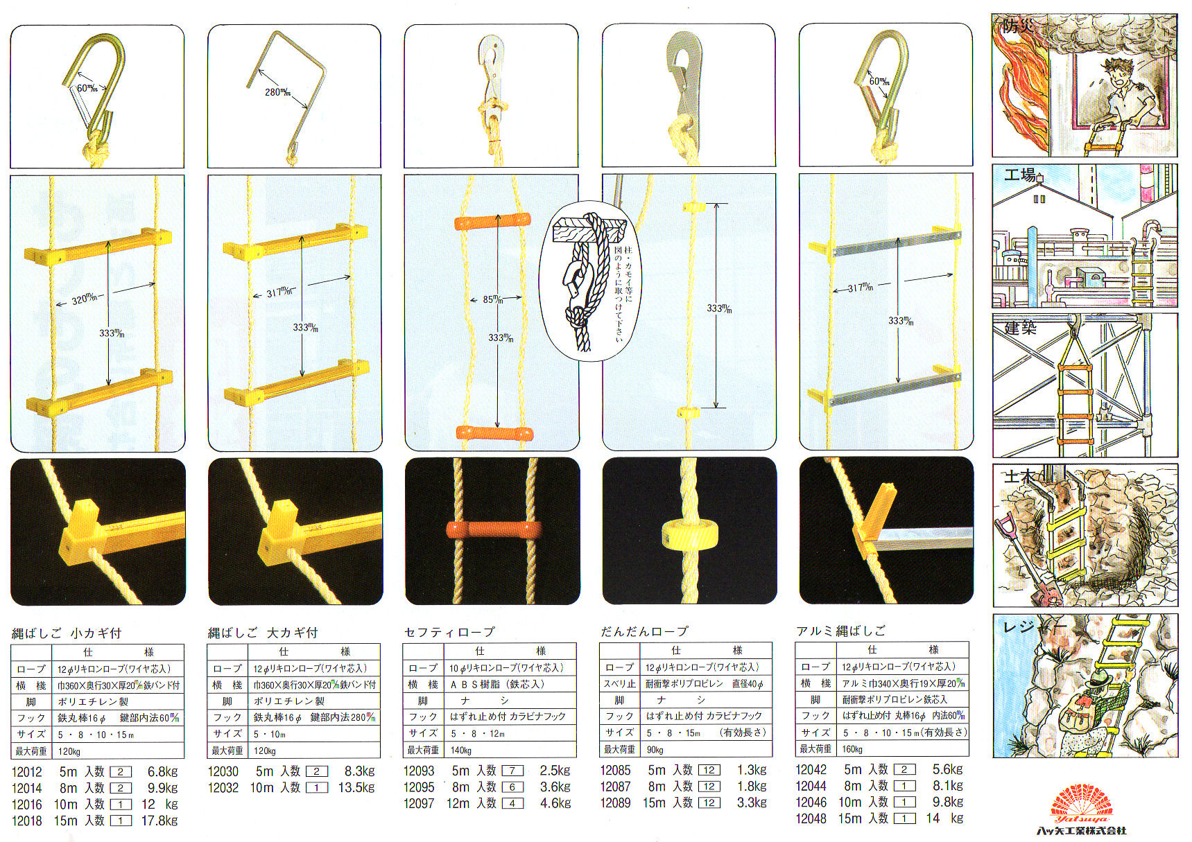 清掃用品/八ツ矢工業/縄はしご｜総合商社 金武株式会社｜新潟県三条市