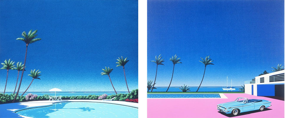 POOL SIDE 永井博氏B2ポスター HIROSHI NAGAI POOL SIDE 永井博 B2