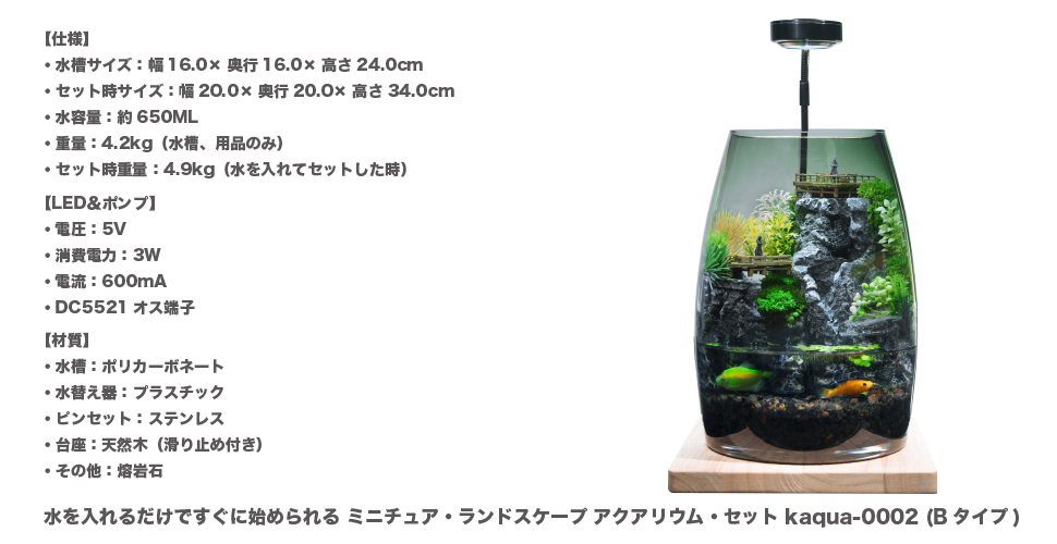 ミニチュア・ランドスケープ・アクアリウム・セット | 恵安株式会社