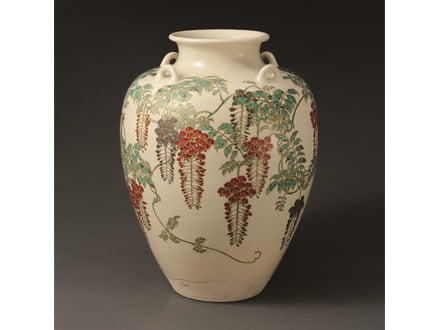 希少初代宮川香山作真葛焼乾山意花文盃