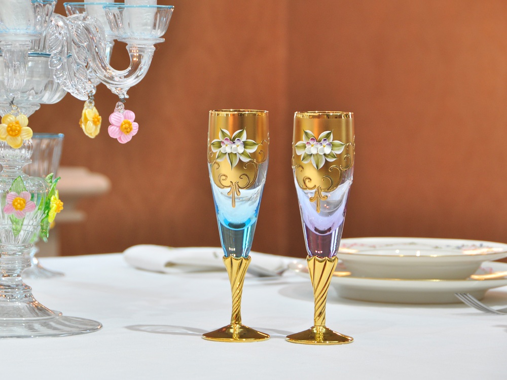 ヴェネツィアンガラスワイングラス ベネチアングラス ムラノ イタリア