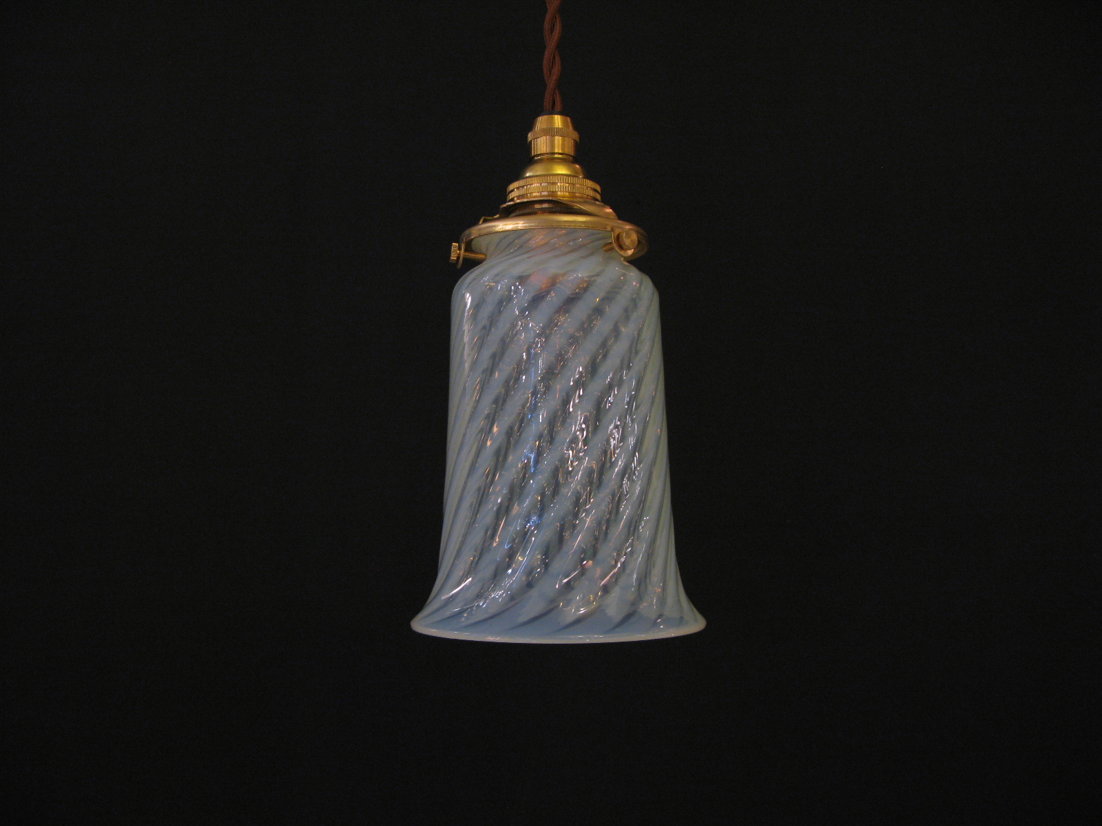 イギリス アンティーク ヴァセリン＆オパールセントガラスシェード