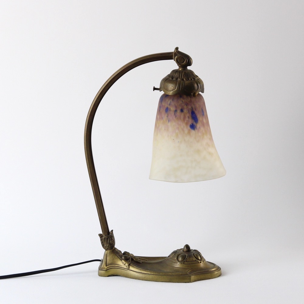 ガラス シェード フランス製 サイン入 アールヌーボー～デコ 洋館