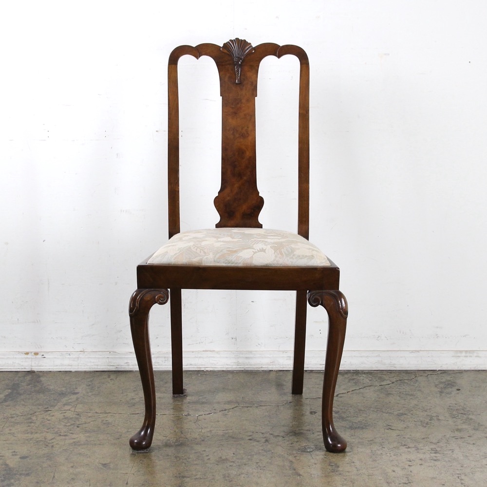 イギリス アンティーク ウォルナット ダイニングチェア 6脚セット