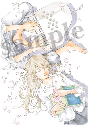 四月は君の嘘 新川直司描き下ろしB2ポスター 非売品 四月は