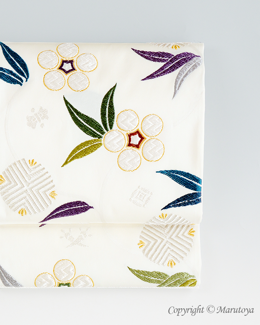 織文意匠鈴木：唐織錦『吉祥笹蔓文』袋帯 – 創作着物と帯の専門店 Marutoya