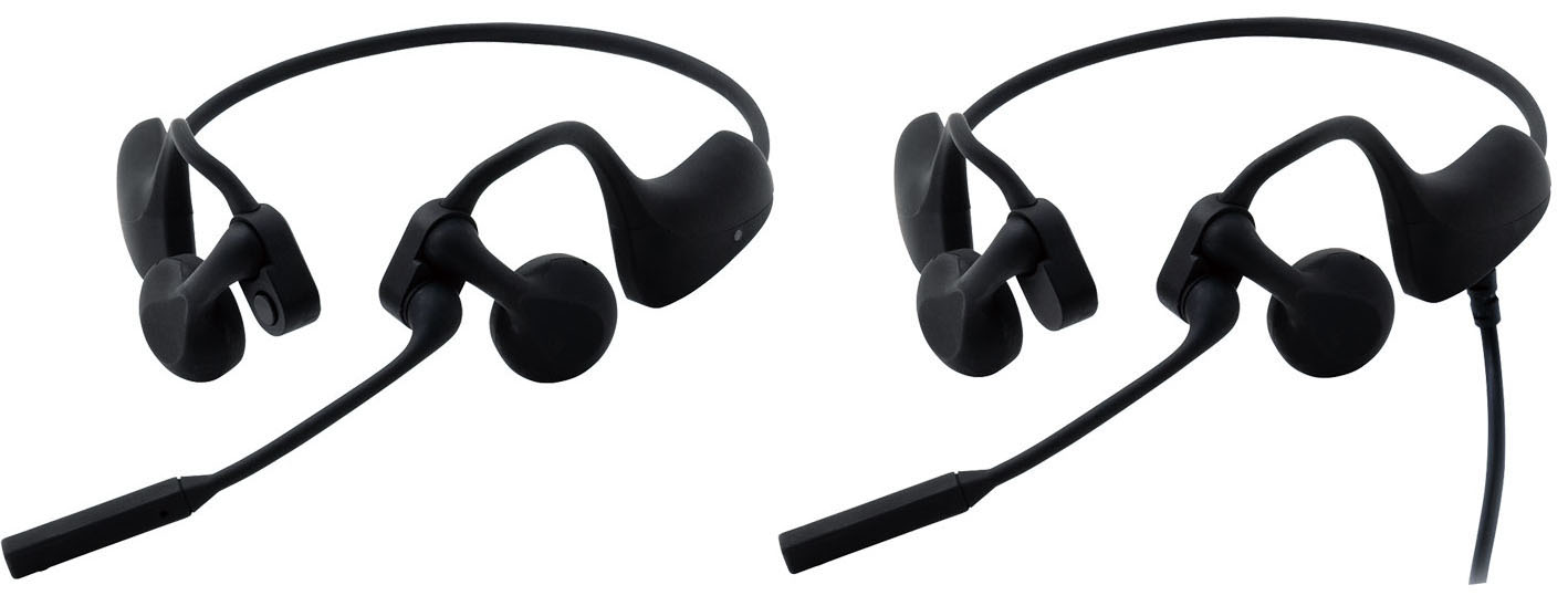 空気振動で音を伝え、長時間使用しても疲れにくい、耳をふさがない