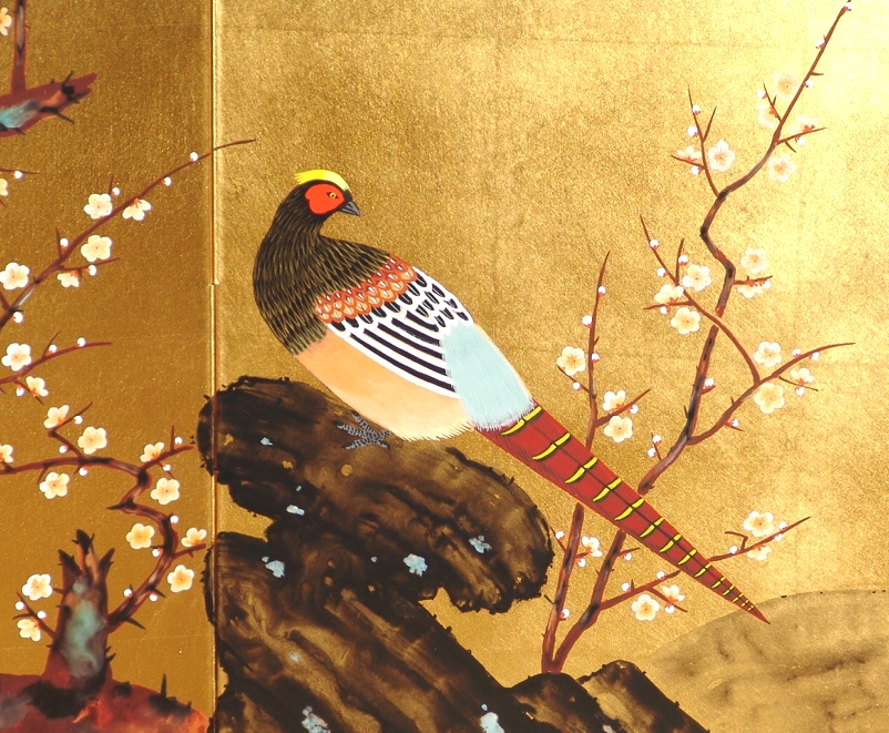 金屏風 日本画金屏風の製造/通信販売(通販) 御子柴屏風店