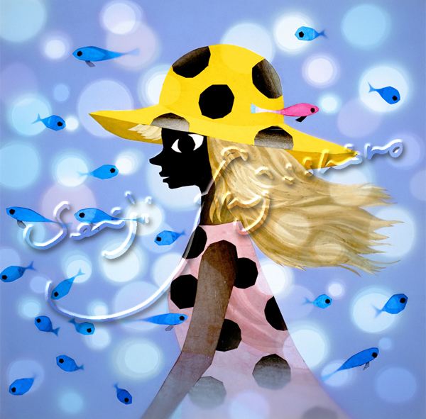 藤城清治：レフグラフファイン版画 夏・魚しました（大）（受注生産