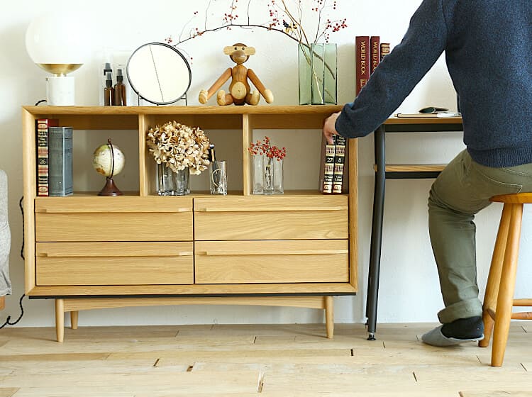 キャビネット weeca（ウィーカ） ブラウンタイプ｜北欧・ヴィンテージ