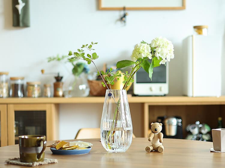 BOHEMIA CRISTAL フラワーベース ウォーターフォール 高さ24.5cm｜北欧