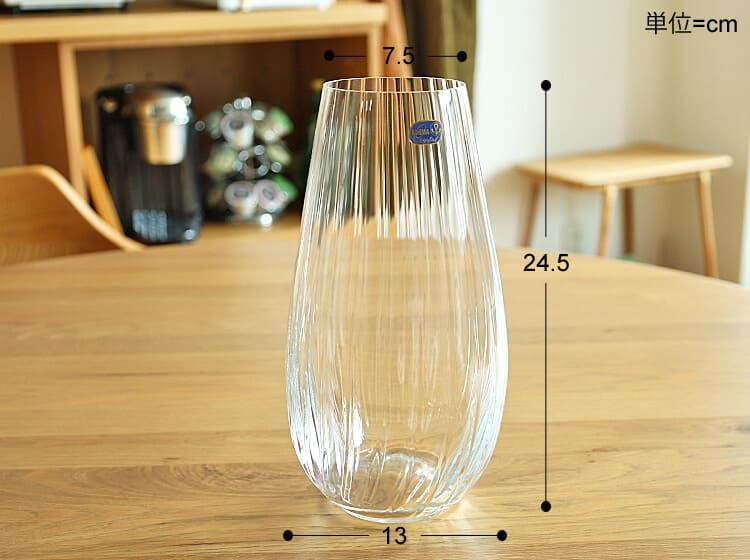 BOHEMIA CRISTAL フラワーベース ウォーターフォール 高さ24.5cm｜北欧