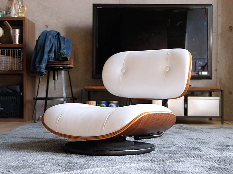 360度回転式ローラウンドチェアー KNOX（ノックス）ホワイトカラー