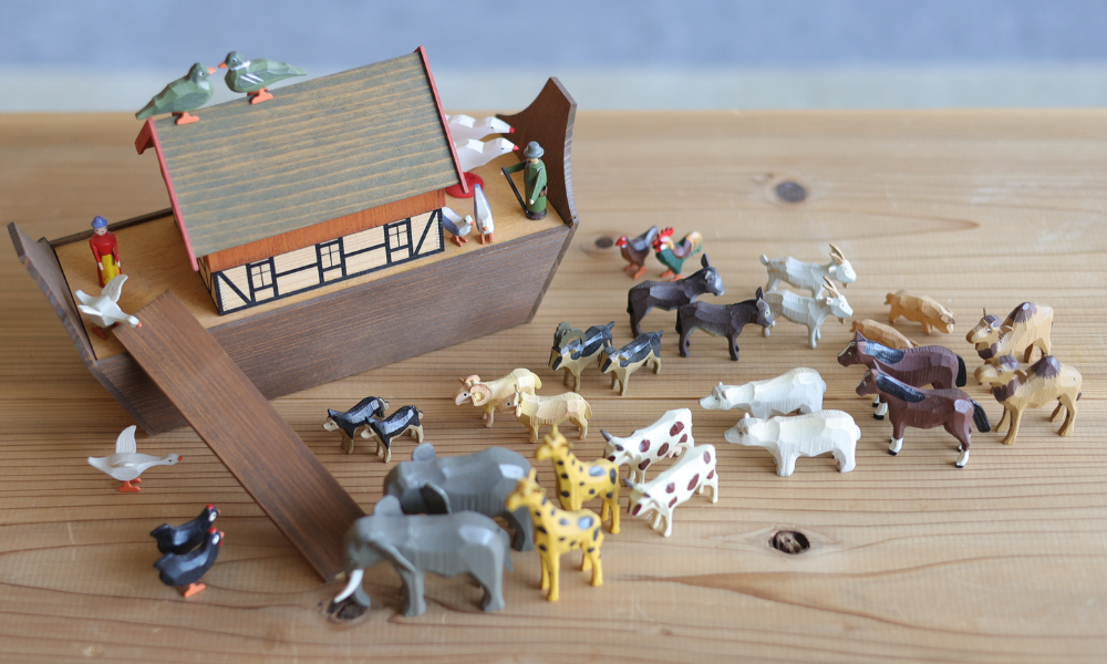 ドイツ製 ヴェルナー工房 Werner Wノアの方舟 木製 動物 置物 人形