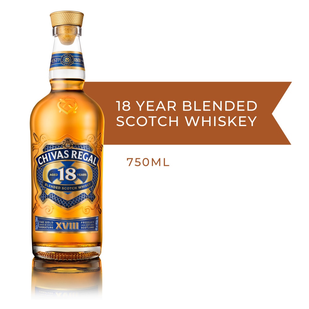 Chivas Regal Aged 18 Years Gold Signature Blended Scotch Whisky