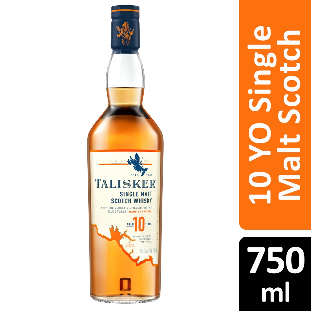 Talisker Whisky - Single Malt Scotch 10YO, 750 mL - Mariano's