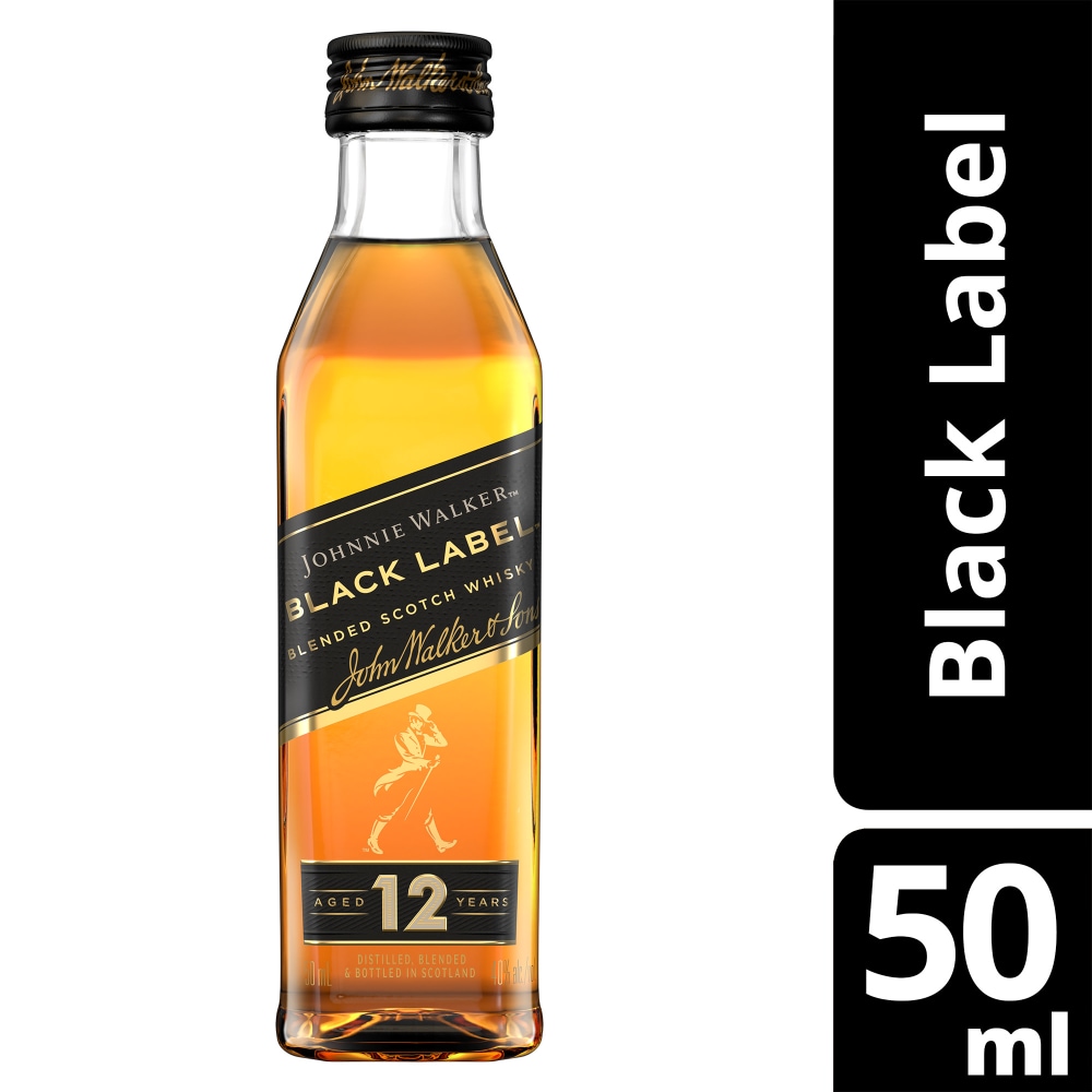 Johnnie Walker Whisky - Blended Scotch JW Black Label, 50 mL - Ralphs