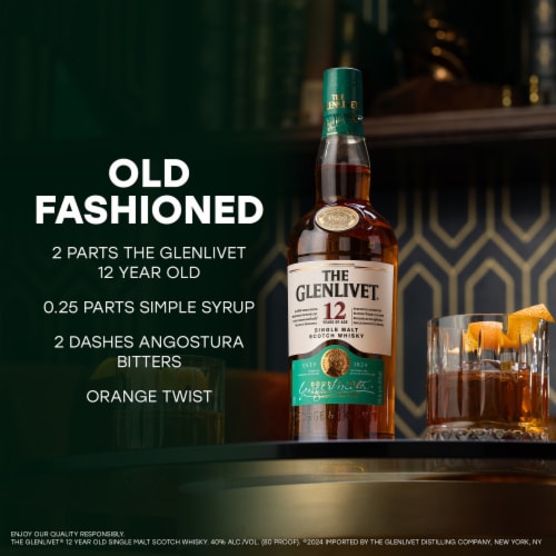 The Glenlivet Aged 12 Years Single Malt Scotch Whisky, 750 ml