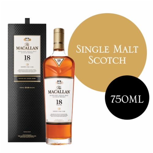 Macallan 18 Year Highland Single Malt Scotch Whisky, 750 mL - Ralphs