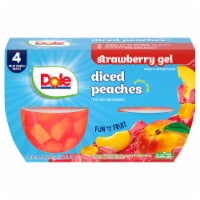 Dole® Fruit Bowls® Peaches in Strawberry Flavored Gel Fruit Cups