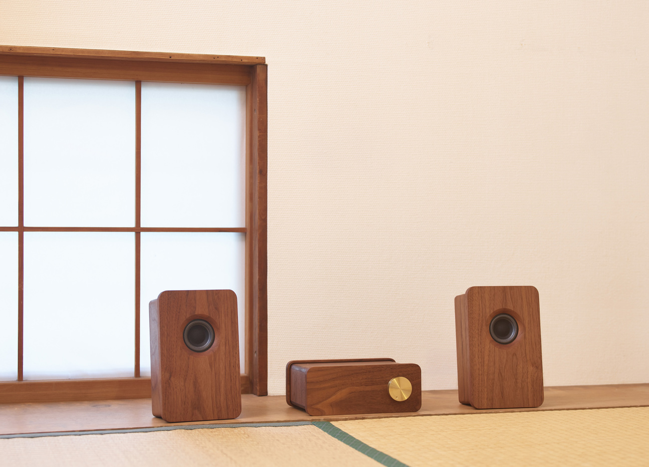 ひのき集成材】バスレフパッシブスピーカー マホガニー 約10万円