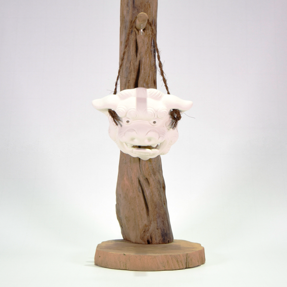 シーサー 獅子 素焼きシーサー 面シーサー 絵付け 絵付け体験 色塗り