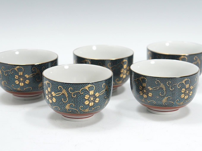九谷隆山（九谷焼）の湯呑5客揃 | 東京世田谷の買取専門店くらしのくら