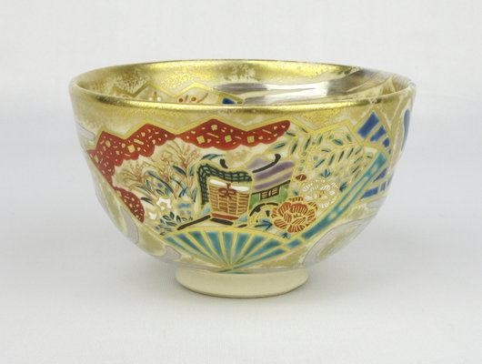 栗山園オンライン通販部 / 【出物】 仁清写扇面流茶碗 4代久世久宝