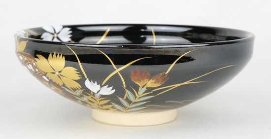 栗山園オンライン通販部 / 【出物】 仁清写撫子之絵平茶碗 小峠葛芳