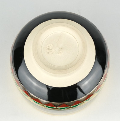 栗山園オンライン通販部 / 【出物】 色絵独楽之図茶碗 7代高橋道八