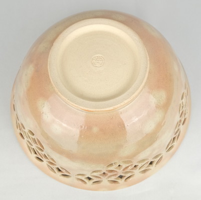 萩焼 12代 十二代 田原 陶兵衛 七宝鉢 共箱 栞 萩焼 12代 十二代