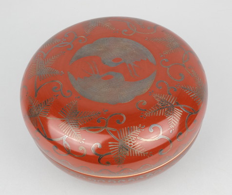 栗山園オンライン通販部 / 【出物】 淡々斎好写 紅地銀襴手松唐草文食