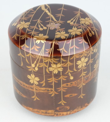 秋草紋水指五良造共箱