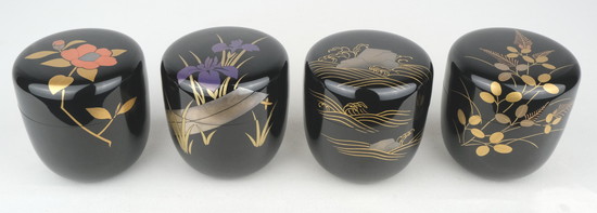 財宝日本】『田中芳華』作 乾山写節分之図茶碗 共箱 本物保証 ：