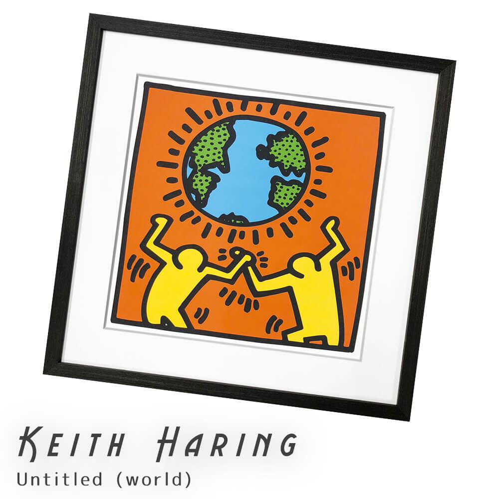 キースヘリング Untitled (face)イギリス製シルクスクリーンポスター