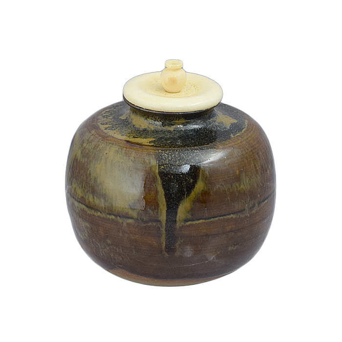 14代味楽造 高取耳付茶入 鵬雲斎箱 14代味楽造高取耳付茶入鵬雲斎箱