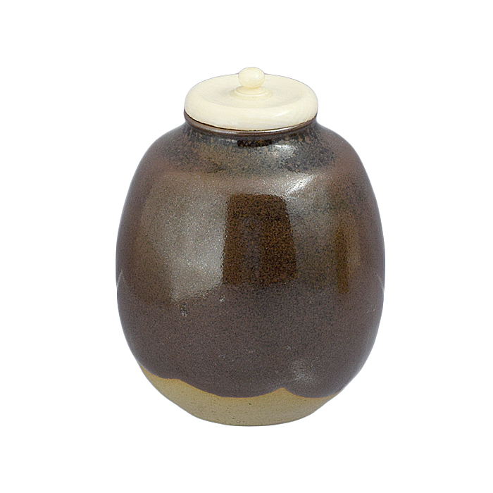 古物】茶入 上野焼 熊谷紅陽作〈U0631〉