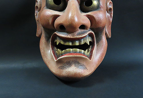能面 木彫り 顰【しかみ】 ColBase
