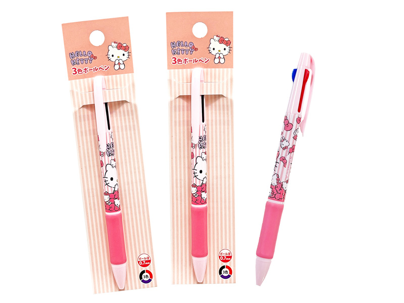 キャラ文具 3色ボールペン ハローキティ|【堀商店】景品・販促品