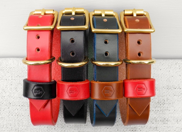 革製犬用首輪｜HOUNDWORTHY モノグラムブライドルレザードッグカラー