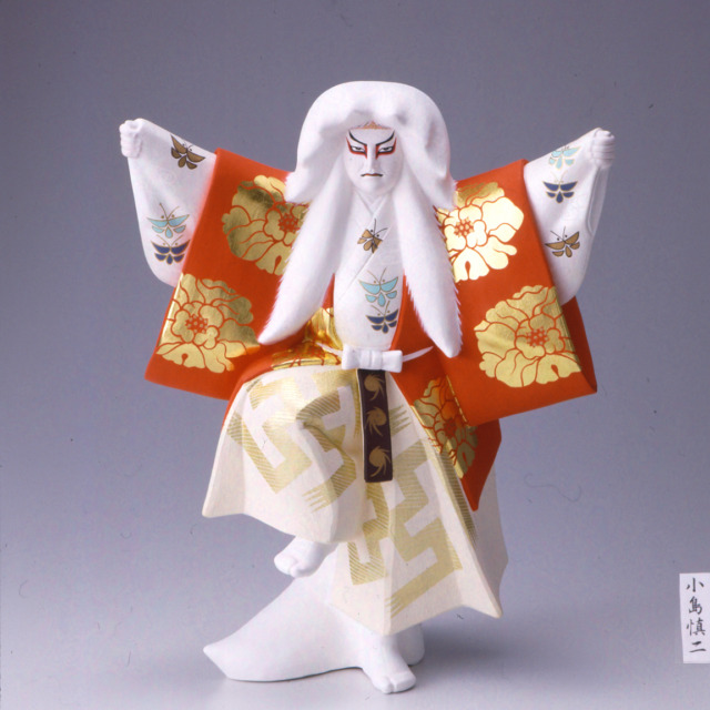 伝統的博多人形歌舞伎鏡舞一義作約30cm 歌舞伎 | 後藤