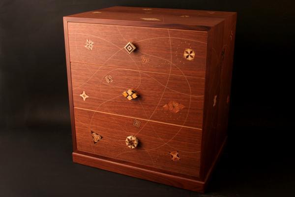 新品未使用 浜松屋 箱根寄木細工 引き出し 伝統工芸品 箱根けんどん