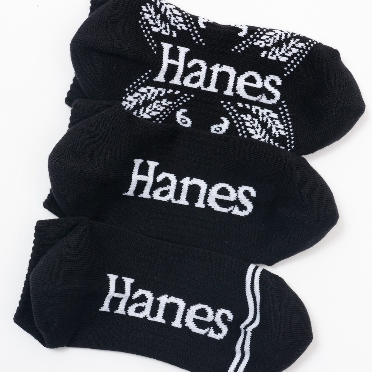 3足組 スニーカーイン ソックス ブラック | ヘインズの公式通販サイト