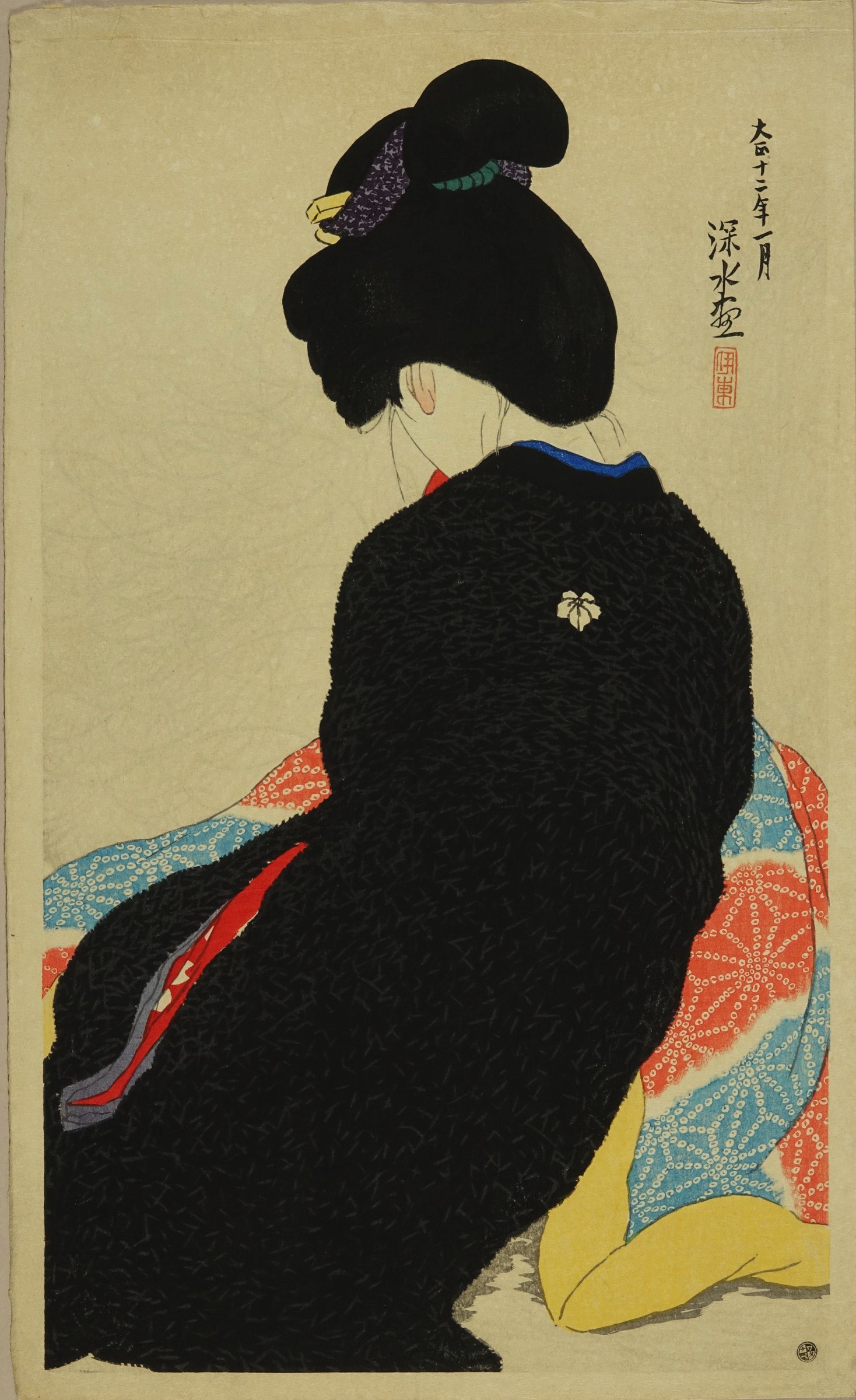 伊東深水 新美人十二姿 炬燵 | 浮世絵 | 原書房 神田神保町