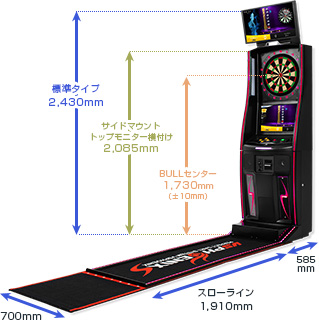 ダーツライブ1 業務用 ダーツマシン 高さのない場所の設置に◎ ダーツ